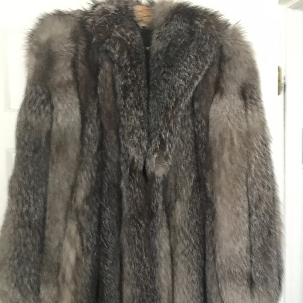 Real silver fox fur new size 16-18